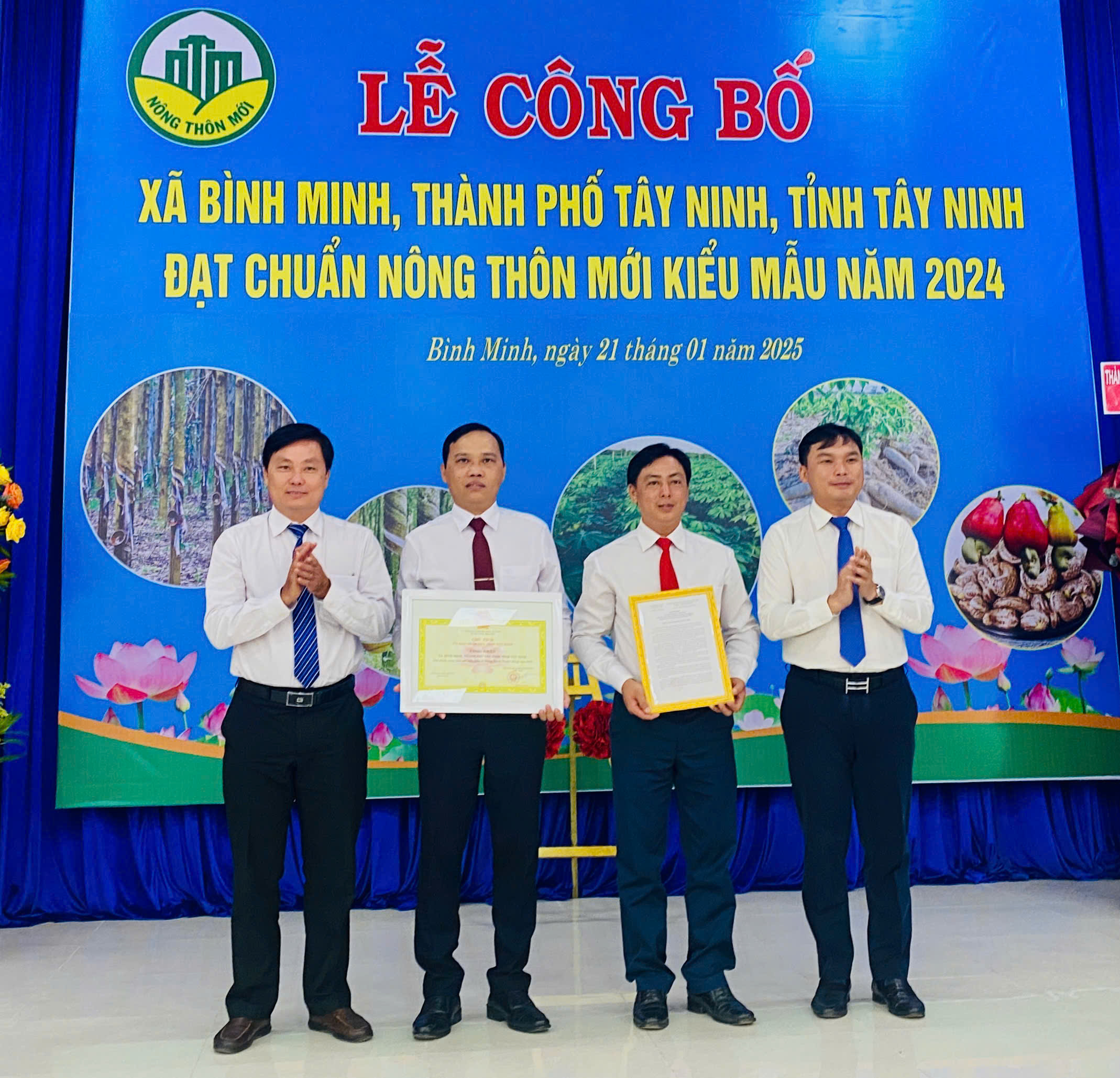 Thành phố Tây Ninh:   Tổ chức Lễ công bố xã Bình Minh đạt chuẩn nông thôn mới kiểu mẫu năm 2024