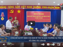 Công bố quyết định của Ban Bí thư và Ban Thường vụ Tỉnh ủy về công tác cán bộ