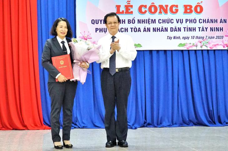Bổ nhiệm Phó Chánh án Phụ trách Tòa án nhân dân tỉnh Tây Ninh