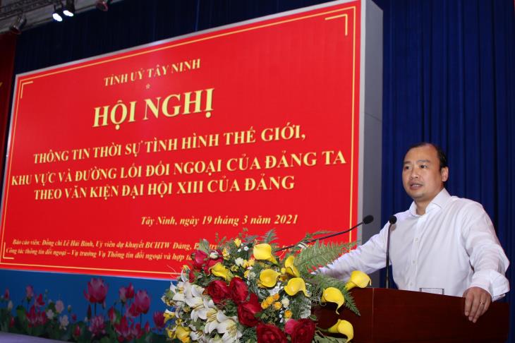 Tỉnh uỷ Tây Ninh tổ chức Hội nghị thông tin thời sự 