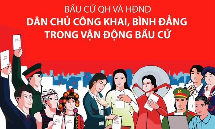 Bầu cử Quốc hội và HĐND: Dân chủ công khai, bình đẳng trong vận động bầu cử