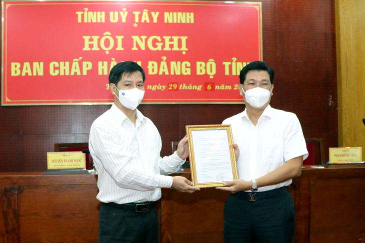 Ông Nguyễn Mạnh Hùng giữ chức Phó Bí thư Tỉnh uỷ Tây Ninh 