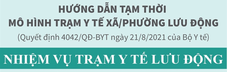 Hướng dẫn tạm thời mô hình Trạm y tế lưu động truyền thông về COVID-19 và khám, điều trị, cấp thuốc cho người mắc các bệnh khác