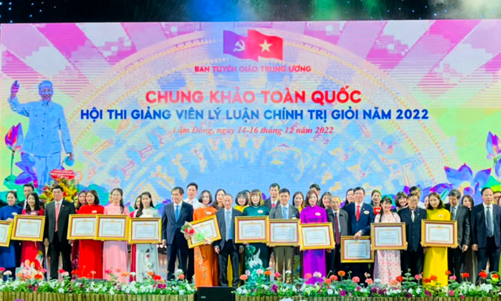 Tây Ninh đạt giải Ba Chung khảo toàn quốc Hội thi Giảng viên lý luận chính trị giỏi năm 2022