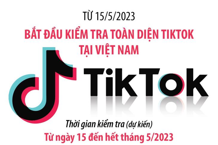 Từ 15/5/2023: Bắt đầu kiểm tra toàn diện TikTok tại Việt Nam