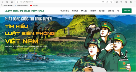Bộ Tư lệnh Bộ đội Biên phòng tổ chức Cuộc thi trực tuyến "Tìm hiểu Luật Biên phòng Việt Nam"