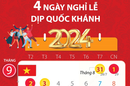 Lịch nghỉ lễ Quốc khánh năm 2024