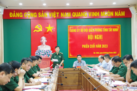 Đảng uỷ Bộ đội Biên phòng tổ chức Hội nghị phiên cuối năm 2023