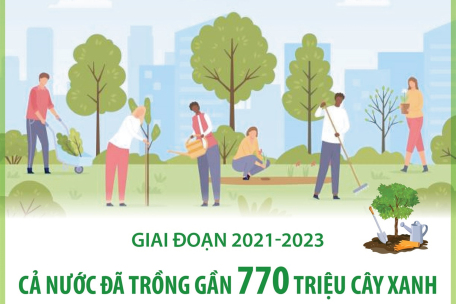 Giai đoạn 2021-2023: Cả nước đã trồng gần 770 triệu cây xanh