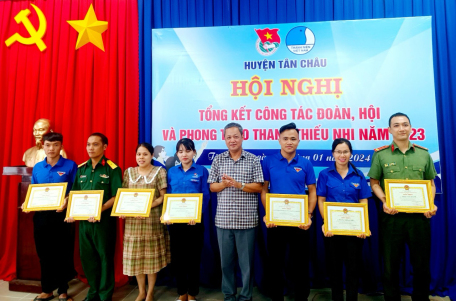 Huyện đoàn Tân Châu tổng kết công tác Đoàn, Hội và phong trào thanh thiếu nhi năm 2023