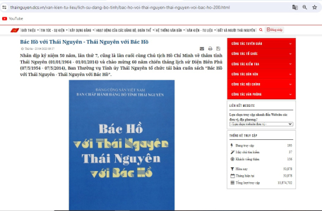 Thái Nguyên tổ chức Cuộc thi tìm hiểu “Bác Hồ với Thái Nguyên - Thái Nguyên học tập và làm theo Bác”