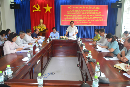 Uỷ ban MTTQ Việt Nam tỉnh tổ chức phản biện xã hội dự thảo quy định chức danh, mức phụ cấp đối với người hoạt động không chuyên trách cấp xã và ở ấp, khu phố
