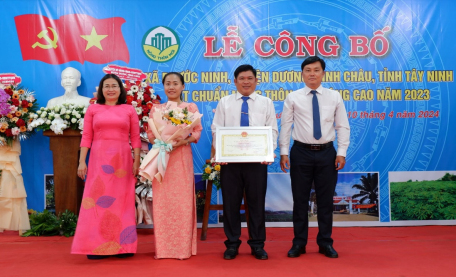 Lễ công bố xã Phước Ninh, huyện Dương Minh Châu đạt chuẩn nông thôn mới nâng cao