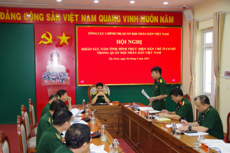 Đoàn khảo sát Tổng Cục Chính trị làm việc với Bộ đội Biên phòng Tây Ninh