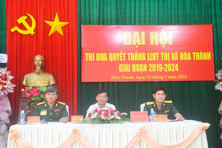 Đảng uỷ, Ban Chỉ huy Quân sự thị xã Hoà Thành tổ chức Đại hội thi đua Quyết thắng LLVT thị xã,  giai đoạn 2019-2024