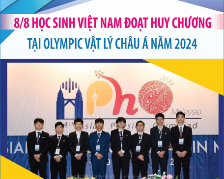 8/8 học sinh Việt Nam đoạt huy chương tại Olympic Vật lý châu Á năm 2024