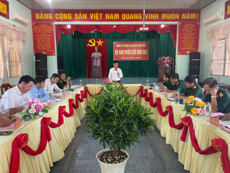 Đảng uỷ Ban Chỉ Huy Quân sự huyện Tân Biên hội nghị phiên cuối năm 2024