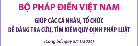 Bộ Pháp điển Việt Nam giúp các cá nhân, tổ chức dễ dàng tra cứu, tìm kiếm quy định pháp luật