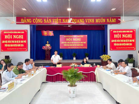 Huyện ủy Dương Minh Châu: Làm việc với Bí thư Chi bộ ấp, khu phố trên địa bàn huyện năm 2024