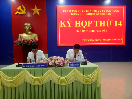 Kỳ họp thứ 14 Hội đồng nhân dân thị xã Trảng Bàng khóa XII, nhiệm kỳ 2021-2026 thông qua nhiều nội dung quan trọng