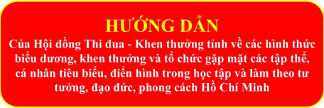 Ngày 11.2.2025, Hội đồng Thi đua - Khen thưởng tỉnh ban hành hướng dẫn mới về các hình thức biểu dương, khen thưởng và tổ chức gặp mặt các tập thể, cá nhân tiêu biểu, điển hình trong học tập và làm theo tư tưởng, đạo đức, phong cách Hồ Chí Minh.