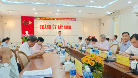 Thành uỷ Tây Ninh - Hội nghị Ban Chấp hành Đảng bộ thành phố thường kỳ lần thứ 37