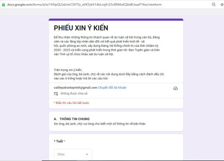 Điều tra dư luận xã hội về kết quả phát triển của tỉnh Tây Ninh nhiệm kỳ 2020 - 2025