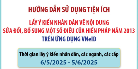 Hướng dẫn chi tiết 5 bước lấy ý kiến nhân dân sửa đổi Hiến pháp năm 2013 trên VNeID