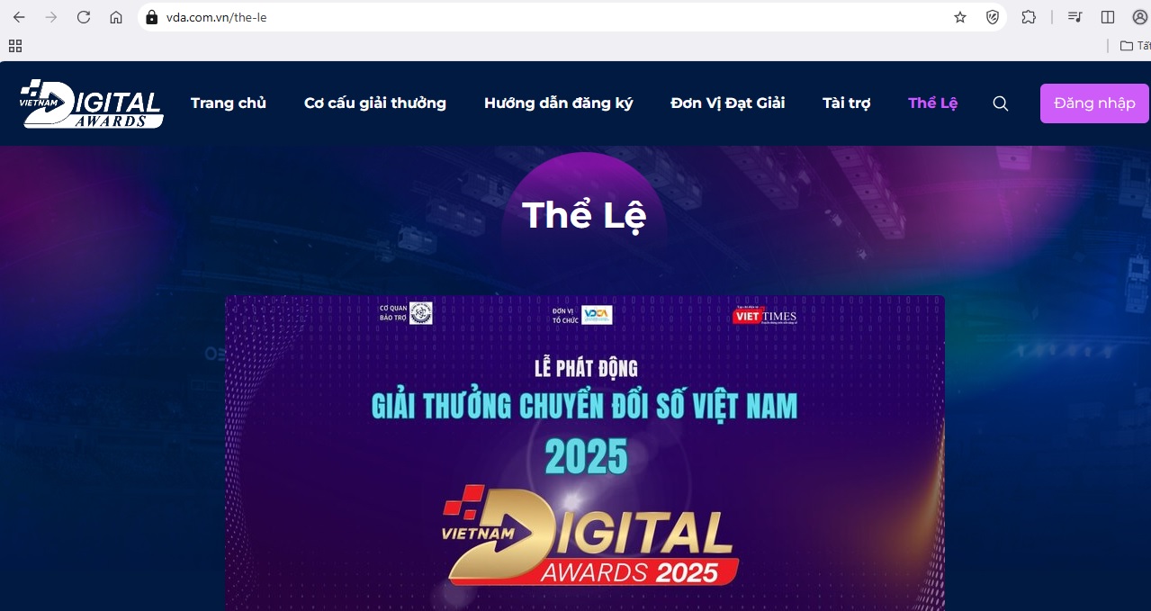Hưởng ứng Giải thưởng Chuyển đổi số Việt Nam 2025