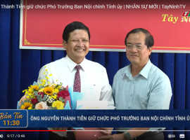 Ông Nguyễn Thành Tiễn giữ chức Phó Trưởng Ban Nội chính Tỉnh ủy