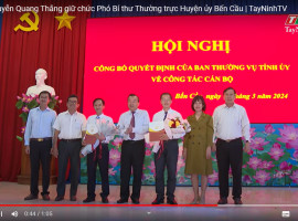 Ông Nguyễn Quang Thắng giữ chức Phó Bí thư Thường trực Huyện ủy Bến Cầu